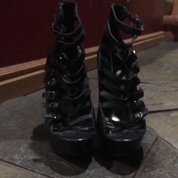 Bebe gladiator strappy wedges - Picture 2 of 3